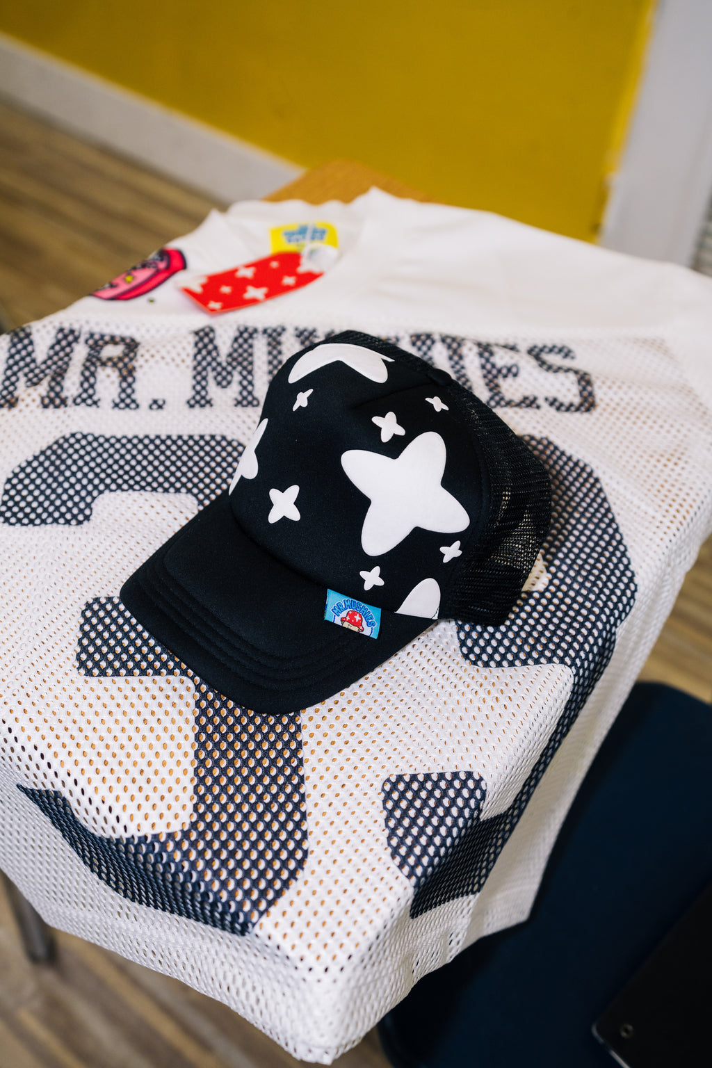 Black Star Puffy Hat