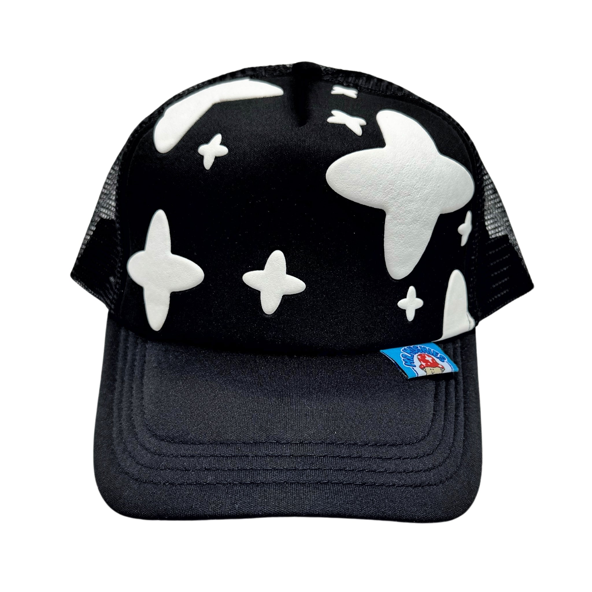 Black Star Puffy Hat